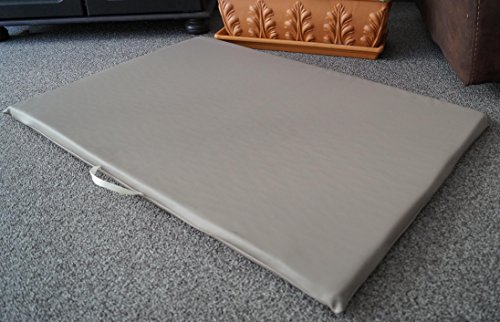 Hundematte Hundematratze Matte Kunstleder Schaumstoff 3 cm (160 cm X 120 cm, Taupe) von Hundebettenmanufaktur