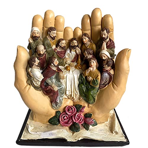 Das Letzte Abendmahl Szene und die 12 JüNger ReligiöSe Statue Christlich-Katholische Figur Dekor Dekoratives Geschenk-A von Hundnsney