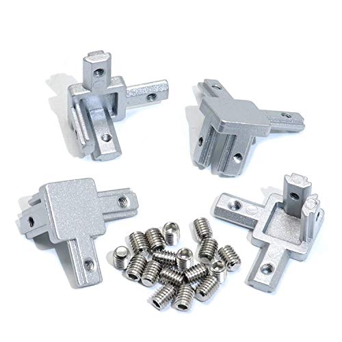 Hundnsney 4 StüCk 2020 Series 3 Wege Eckhalterung für 6 Mm T Schlitz 20 X 20 Mm Extrusion EuropäIscher Norm von Hundnsney
