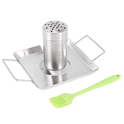 Hundnsney Dose HüHner BräTer, Dose HüHner StäNder Halter Inklusive Metall Kanister und Auffang Wanne für Ofen oder von Hundnsney