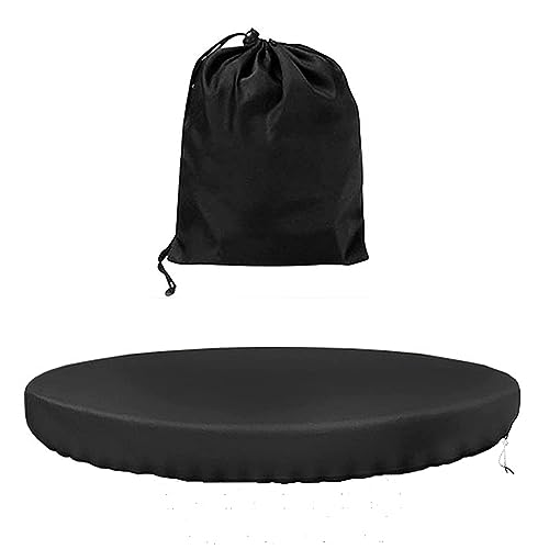 1 Grillplatte Abdeckung Schwarz Rund Abdeckung Haube Schutzhülle Abdeckung Haube Schutzhülle Rund Wasserbeständigkeit Grillplatten-Schutzhülle RunWasserbeständigkeit Abdeckung Für Feuerplatte (80cm) von Hundredweat