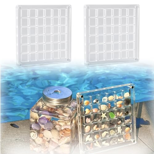 2 Stück 36 Fächer Muschel Displaybox Acryl, Klare Muschel-Aufbewahrungsbox Display-Organizer Acryl-Display-Box für Muscheln Magnetic Seashell Display Box Fachbehälter für Perlen, Nägel, Schmuck 2 Stück 36 Fächer Muschel Displaybox Acryl, Klare Muschel-Aufbewahrungsbox Display-Organizer Acryl-Display-Box für Muscheln Magnetic Seashell Display Box Fachbehälter für Perlen, Nägel, Schmuck von Hundredweat