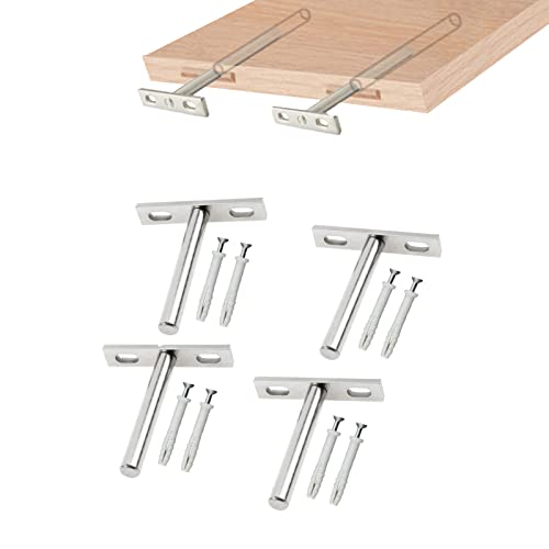 Regalhalter Unsichtbar Regalträger mit Schrauben T-Regalhalterung 4 Stücke Schwebende Regalhalterungen für Verdecktes festes Regal an der Wand Verdeckte Holzregale Wandmontage Vernickelt 76mm Regalhalter Unsichtbar Regalträger mit Schrauben T-Regalhalterung 4 Stücke Schwebende Regalhalterungen für Verdecktes festes Regal an der Wand Verdeckte Holzregale Wandmontage Vernickelt 76mm von Hundredweat
