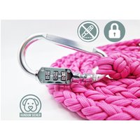 Diebstahlschutz-Hundeleine Aus Paracord - Abschließbar Mit Schloss [Pink] von HundumSicher