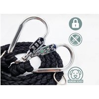 Diebstahlschutz-Hundeleine Aus Paracord - Abschließbar Mit Schloss [Schwarz] von HundumSicher