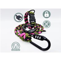 Diebstahlschutz-Hundeleine Und Halsband Set - Abschließbar Mit Schloss [Grün, Pink & Schwarz] von HundumSicher