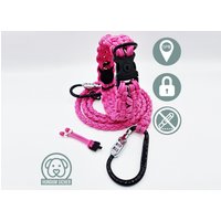 Diebstahlschutz-Hundeleine Und Halsband Set - Optional Mit Versteckter Apple Airtag Halterung | Gps-Tracker [Pink] von HundumSicher