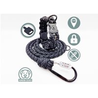 Diebstahlschutz-Hundeleine Und Halsband Set - Optional Mit Versteckter Apple Airtag Halterung | Gps-Tracker [Schwarz] von HundumSicher