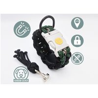 Gps-Tracker-Hundehalsband Mit Magnetverschluss | Optional Versteckter Apple Airtag Halterung [Schwarz & Grün] von HundumSicher