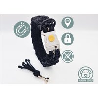 Gps-Tracker-Hundehalsband Mit Magnetverschluss | Optional Versteckter Apple Airtag Halterung [Schwarz] von HundumSicher