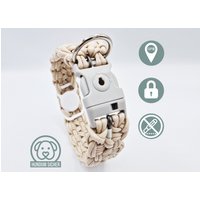 Gps-Tracker-Hundehalsband | Versteckte Apple Airtag Halterung [Beige] von HundumSicher