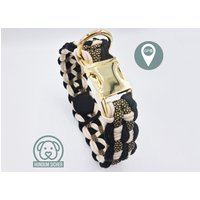 Gps-Tracker-Hundehalsband | Versteckte Apple Airtag Halterung [Gold, Schwarz & Beige] von HundumSicher