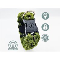 Gps-Tracker-Hundehalsband | Versteckte Apple Airtag Halterung Optional Mit Diebstahlschutz [Grün] von HundumSicher