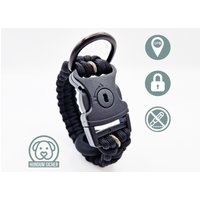 Gps-Tracker-Hundehalsband | Versteckte Apple Airtag Halterung Optional Mit Diebstahlschutz [Schwarz] von HundumSicher