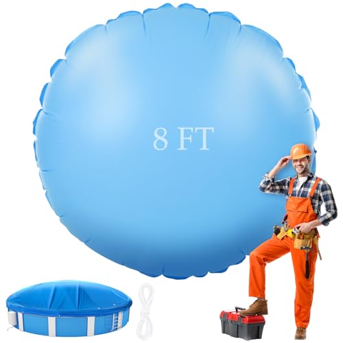 Hungdao 2.4 x 2.4 m Pool Kissen für oberirdische runde Pool Luftkissen Winter Schwimmen Aufblasbares Zubehör zum Schließen Kit Outdoor Ice Equalizer Unterstützung Schwimmabdeckungen von Hungdao