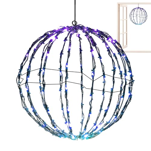 HunicandIU Christmas Sphere Lights,Faltbare Weihnachtskugel Lichterkugel - Novelty Decoration Festive Ornaments for Holiday Night Illumination Trees Indoor Yard Garden Wedding Porch von HunicandIU