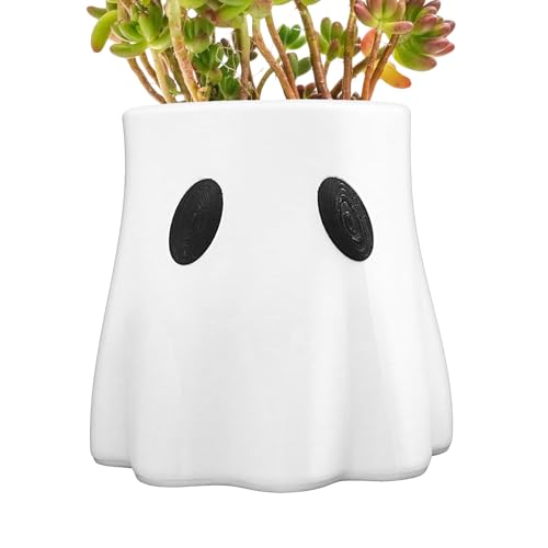 HunicandIU Geister-Blumentopf - Halloween Süßigkeitenschale Pflanztopf - Niedliche Deko Blumentopf Tischdekoration Für Fensterbank Schreibtisch Wohnzimmer Schlafzimmer HunicandIU Geister-Blumentopf - Halloween Süßigkeitenschale Pflanztopf - Niedliche Deko Blumentopf Tischdekoration Für Fensterbank Schreibtisch Wohnzimmer Schlafzimmer von HunicandIU