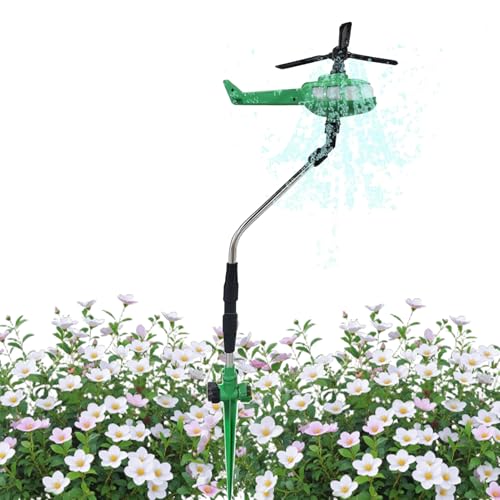 HunicandIU Hubschrauber Sprinkler | Rotierender Wasser Propeller,Hubschrauber Sprinklersystem Für Rasen Pflanzen Und Bewässerung Im Garten von HunicandIU