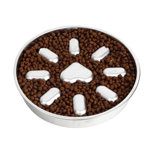 HunicandIU Langsamfütterung Hundenapf | Slow Feeder Für Kleine Hunde | Edelstahl Anti-Rutsch Intelligenzspielzeug Schüssel Zur Magendrehungsvorbeugung Und Beschäftigung Für Welpen HunicandIU Langsamfütterung Hundenapf | Slow Feeder Für Kleine Hunde | Edelstahl Anti-Rutsch Intelligenzspielzeug Schüssel Zur Magendrehungsvorbeugung Und Beschäftigung Für Welpen von HunicandIU