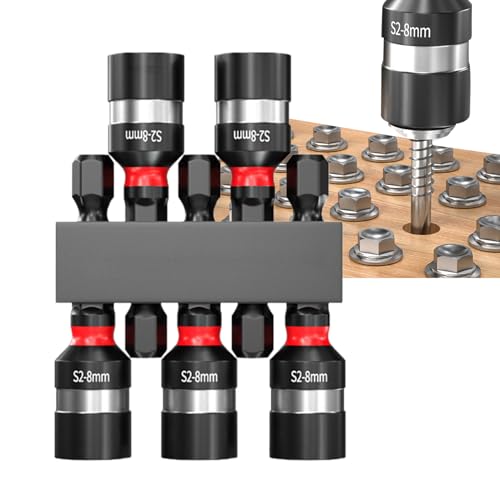 HunicandIU Magnet-Steckschlüssel-Set Für Bohrer | Sechskant-Bitsatz,5-teiliges Sechskant-Steckschlüssel-Set für Reparatur Wartung Installation Elektrikerarbeiten Kraftfahrzeugmontage mechanische HunicandIU Magnet-Steckschlüssel-Set Für Bohrer | Sechskant-Bitsatz,5-teiliges Sechskant-Steckschlüssel-Set für Reparatur Wartung Installation Elektrikerarbeiten Kraftfahrzeugmontage mechanische von HunicandIU