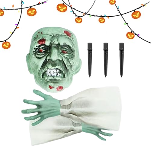 HunicandIU Outdoor Skelett Deko - Halloween Dekoration Außenbereich - 3 Teile Realistischer Schädel Für Weg Vorgarten Eingangsbereich HunicandIU Outdoor Skelett Deko - Halloween Dekoration Außenbereich - 3 Teile Realistischer Schädel Für Weg Vorgarten Eingangsbereich von HunicandIU