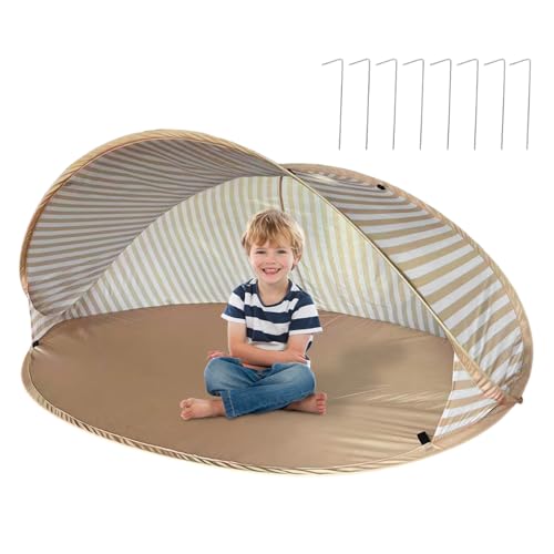 HunicandIU Strandzelt,Sonnenzelt Mit Tragebeutel - Kompakter Atmungsaktiver Schutz Für Reisen Garten Festivals Bergsteigen von HunicandIU