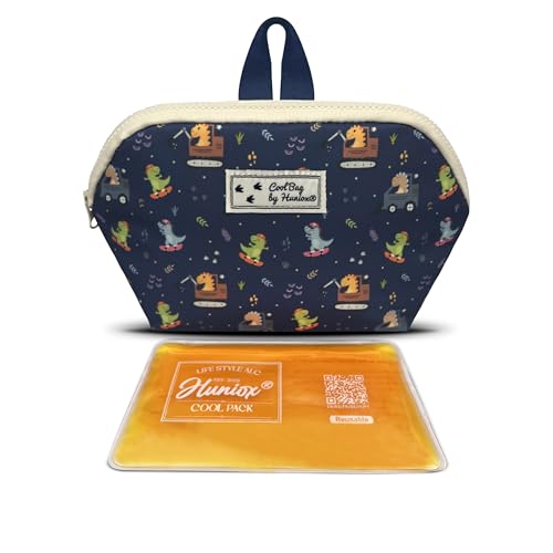 Huniox® Cool Bag Kühlbox Klein - Lunchtasche Kinder - Mini-Kühltasche - Kühltasche Kinder - Brotdose Klein – Frühstückstasche - Lunch Box for Kids (Dinny, Snack) von Huniox