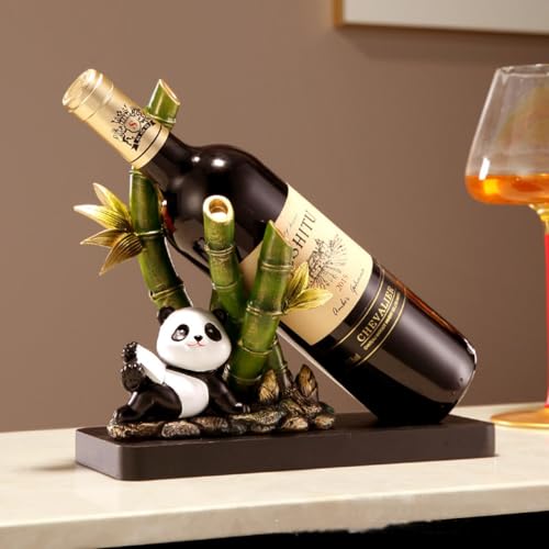 Huniruyo Weinflaschenhalter aus Kunstharz mit Panda-Skulptur, Tischdekoration, dekorativer Aufbewahrungs-Organizer für Zuhause, Bar, Keller, einzigartiges Geschenk für Männer und Frauen Huniruyo Weinflaschenhalter aus Kunstharz mit Panda-Skulptur, Tischdekoration, dekorativer Aufbewahrungs-Organizer für Zuhause, Bar, Keller, einzigartiges Geschenk für Männer und Frauen von Huniruyo
