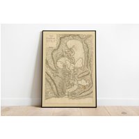 Seekarte Von Guantanamo Bay 1777| Alte Karte Wanddeko | Vintage Wandkunst| Posterdruck Gerahmter Kunstdruck| Leinwanddruck von HunnapPrintHouse