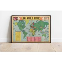 World War 2 Map Print | Posterdruck Ww2 Karten| Leinwandbild Kriegskarten| Kunstgeschichte| Weltkarte Des Zweiten Weltkriegs Gerahmte Wandbilder von HunnapPrintHouse