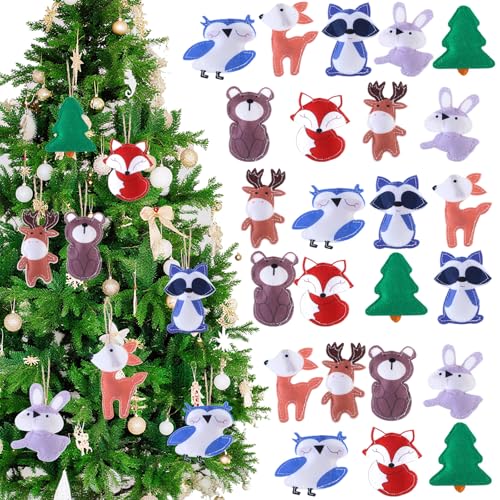 HunnmingRe Filz-Weihnachtsschmuck für Baum, Wald, Tiere, hängende Ornamente, Filz, Wald, gefüllte Dekorationen für Weihnachten, Winter, Weihnachten, Party, Tür, Zuhause, Wand, Kaminsims, Dekoration HunnmingRe Filz-Weihnachtsschmuck für Baum, Wald, Tiere, hängende Ornamente, Filz, Wald, gefüllte Dekorationen für Weihnachten, Winter, Weihnachten, Party, Tür, Zuhause, Wand, Kaminsims, Dekoration von HunnmingRe