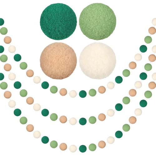 HunnmingRe Weihnachts-Pom-Pom-Girlande, Weihnachts-Filzkugel-Dekorationen für Baum, Innenbereich, Zuhause, Zimmer, niedliches Hängeornament, Perlenschnur, Banner, Weihnachtsdekoration HunnmingRe Weihnachts-Pom-Pom-Girlande, Weihnachts-Filzkugel-Dekorationen für Baum, Innenbereich, Zuhause, Zimmer, niedliches Hängeornament, Perlenschnur, Banner, Weihnachtsdekoration von HunnmingRe