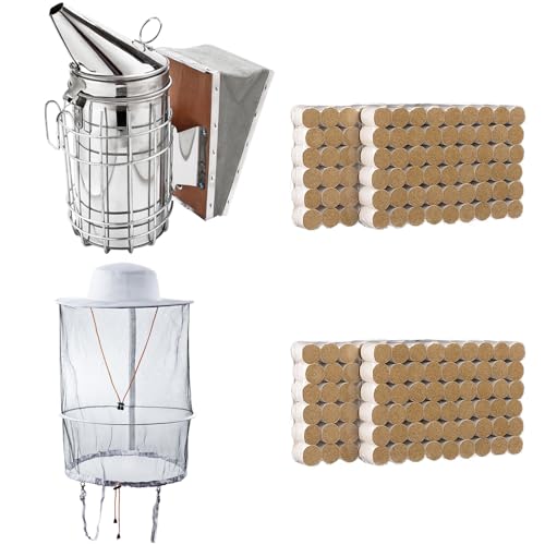 HunterBee Imkerei-Werkzeug-Set,Bienenstock-Räucher,Imker-Zubehör für Imkereibedarf,Bienenzuchtwerkzeug Starterset,Smoker Bienen,imkerhut mit Schleier HunterBee Imkerei-Werkzeug-Set,Bienenstock-Räucher,Imker-Zubehör für Imkereibedarf,Bienenzuchtwerkzeug Starterset,Smoker Bienen,imkerhut mit Schleier von HunterBee