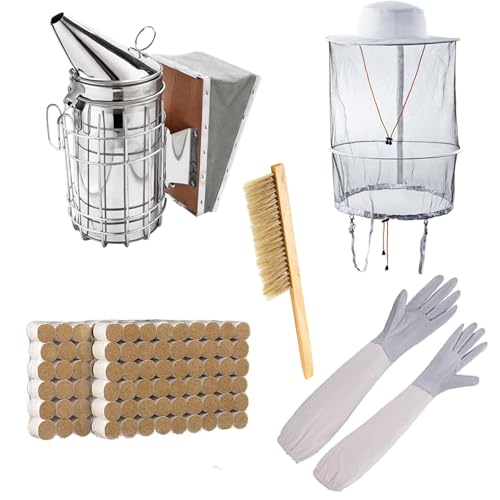 HunterBee Bee Hive Smoker Imkereiausrüstung,Imkerei-Werkzeugset,Bienenstock-Raucher,Imkerzubehör für Imkereibedarf, Smoker Bienen for Beekeeping von HunterBee