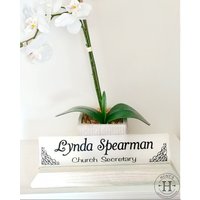 Sonne Gebleicht Schreibtisch Typenschild Beunruhigt Bürodekor, Rustikale Bürodekor Namensschild Für Schreibtisch, Benutzerdefinierte Typenschild von HuntsHandcraftedWood