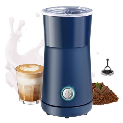 Huogary Milchaufschäumer Einfacher Milchaufschäumer und Dampfer 2-in-1 Milchdampfer mit heißem Milchschaum und heißer Milch für Latte, Macchiato, Cappuccino (blau) von Huogary