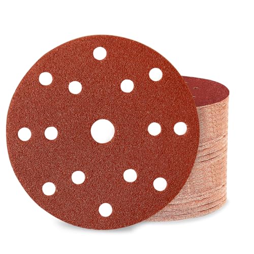 Huopueit 80 Stück Schleifpapier 150mm Klett 15 Loch Schleifscheiben für Rund Exzenterschleifer - je 10x P60 P80 P120 P180 P240 P320 P400 P600 Huopueit 80 Stück Schleifpapier 150mm Klett 15 Loch Schleifscheiben für Rund Exzenterschleifer - je 10x P60 P80 P120 P180 P240 P320 P400 P600 von Huopueit