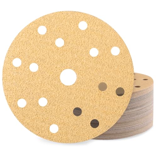 Huopueit 50 Stück Schleifpapier 150mm Klett Körnung 40 15 Loch Schleifscheiben Set für Rund Exzenterschleifer Huopueit 50 Stück Schleifpapier 150mm Klett Körnung 40 15 Loch Schleifscheiben Set für Rund Exzenterschleifer von Huopueit