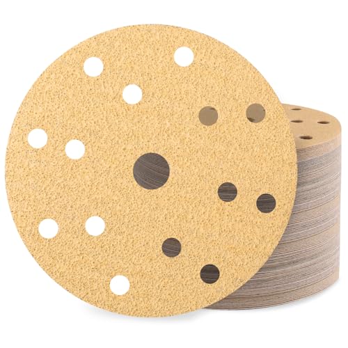 Huopueit 70 Stück Schleifpapier 150mm Klett 15 Loch Schleifscheiben Set - je10x P40 P60 P80 P100 P120 P240 P320 für Rund Exzenterschleifer Huopueit 70 Stück Schleifpapier 150mm Klett 15 Loch Schleifscheiben Set - je10x P40 P60 P80 P100 P120 P240 P320 für Rund Exzenterschleifer von Huopueit