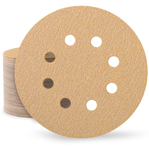 Huopueit 80 Stück Schleifpapier 125 mm Klett 100 Körnung Schleifscheiben für Rund Exzenterschleifer 8 Loch Schleifblätter für Holz Metall und Farbe Huopueit 80 Stück Schleifpapier 125 mm Klett 100 Körnung Schleifscheiben für Rund Exzenterschleifer 8 Loch Schleifblätter für Holz Metall und Farbe von Huopueit