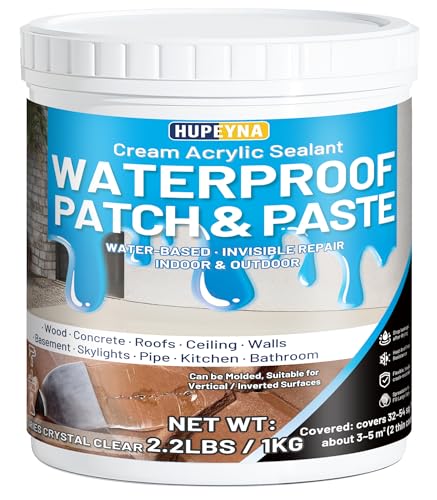 Transparenter Wasserdichter Beschichtungsmittel Paste, Universalabdichtung Anti-Leckage Wasserdichte Paste Innen und Außen Reparatur für Gebogene und Vertikale Oberflächen Holz, Fliesen, Dächer, Wand von Hupeyna