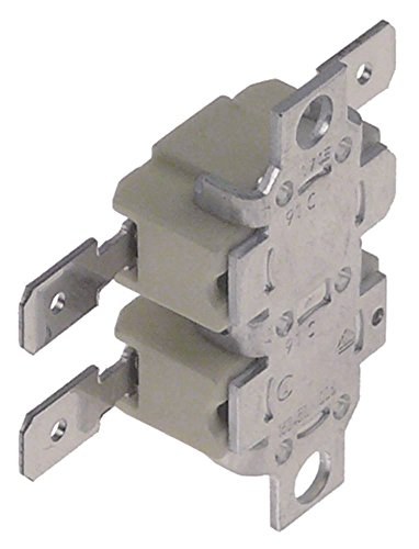 Hupfer Anlegethermostat 91°C 2-polig 2NC Anschluss Flachstecker 6,3mm Lochabstand 34mm von Hupfer