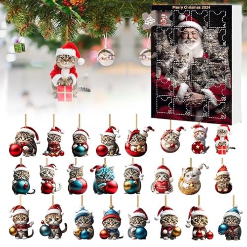 24 -Tage -Weihnachts -Adventskalender, 2D -Acryl -Katzenurlaubs -Countdown -Kalender für Kinder 24 -Tage -Weihnachts -Adventskalender, 2D -Acryl -Katzenurlaubs -Countdown -Kalender für Kinder von Huraoerrrr