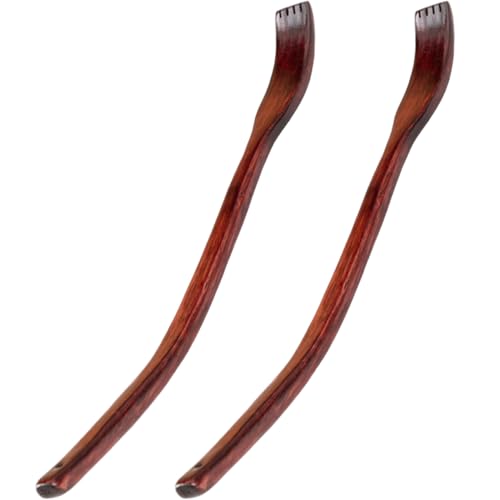 2pcs Back Scratch, glatte Handheld -Holz -Rückenkratzer mit einem ausgedehnten gebogenen Griff für Erwachsene ältere Männer Frauen von Huraoerrrr