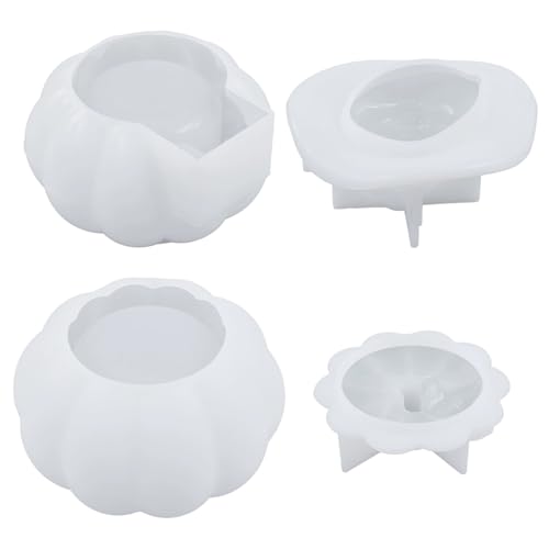 2pcs Halloween Silikonformen Kürbis Hexenhut & Blatt für Harz Epoxy Crafts Casting von Huraoerrrr