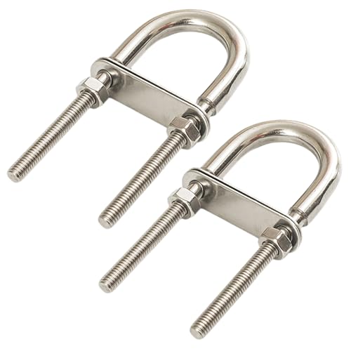 2pcs U -Schrauben für Bootsanhänger, Edelstahl M6x90 Marine Deck Hardware, robuste Bootsanhängerteile von Huraoerrrr
