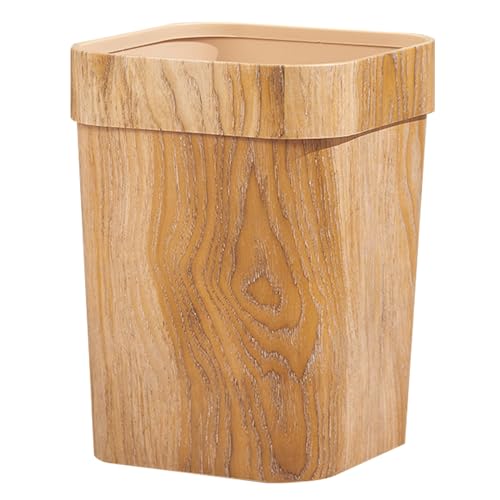 Holz Getreide Mülleimer Dose 12 l großer Plastikabfall Papierkorb Anti -Skid -Rechteck -Müll Retro -Mülleimer für Küchenschlafzimmer Badezimmer Büro Büro Holz Getreide Mülleimer Dose 12 l großer Plastikabfall Papierkorb Anti -Skid -Rechteck -Müll Retro -Mülleimer für Küchenschlafzimmer Badezimmer Büro Büro von Huraoerrrr