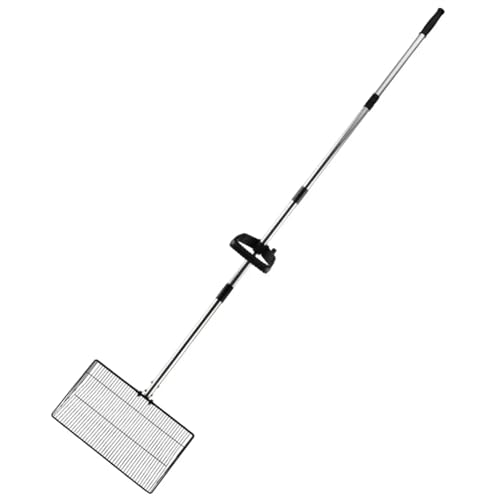 Huraoerrrr Chicken Poop Scooper für Sand, dehnbares Metall tragbarer Mehrzweck -Koop -Rechen mit langem Griff zum Reinigen von Haustierzubehör von Huraoerrrr