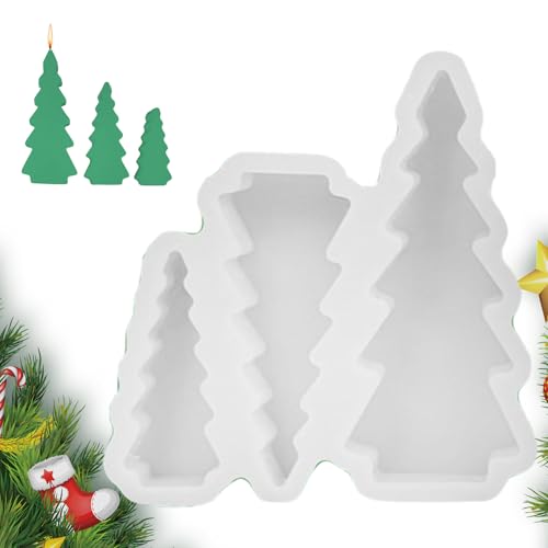 Weihnachts -Silikonformen 3 Größe Weihnachtsbaumformen Einfacher Freisetzung für DIY -Kerzen Wachsseife, Kerzenformen Weihnachts -Silikonformen 3 Größe Weihnachtsbaumformen Einfacher Freisetzung für DIY -Kerzen Wachsseife, Kerzenformen von Huraoerrrr