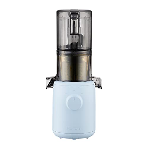 HUROM | Slow Juicer | Entsafter Gemüse und Obst | H310A | Elektrische Kaltpresse | Ruhiger Motor | Leicht zu Reinigen | 220ml | 100 Watt | BPA Frei |Schlankes Design | Himmelblau von Hurom